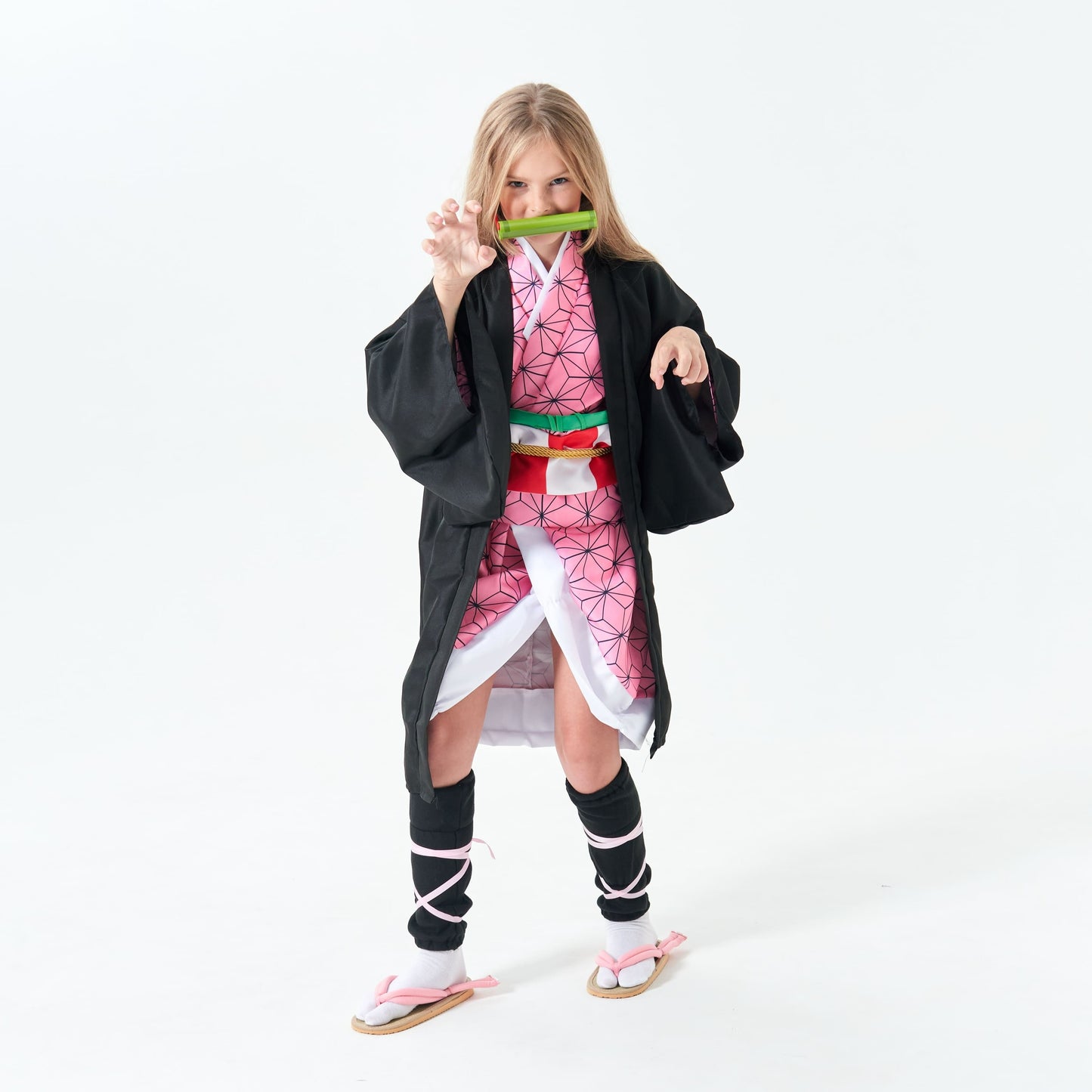 Enchanting Japanese Anime Kimono Dress Set For Kids - Perfect For Halloween & Costume Parties With Free Stickers Included