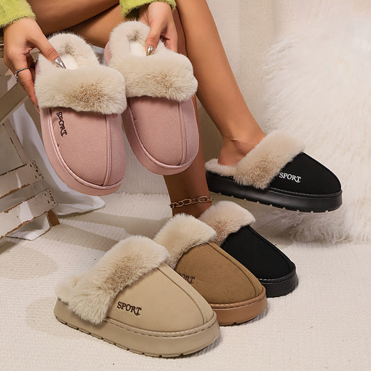 Cozy Slippers for Women - Soft Faux Fur Lined, Slip-Resistant EVA Outsole, Comfortable House Shoes with Anti-Slip Grip, Warm and Fuzzy Footwear for Indoor Use