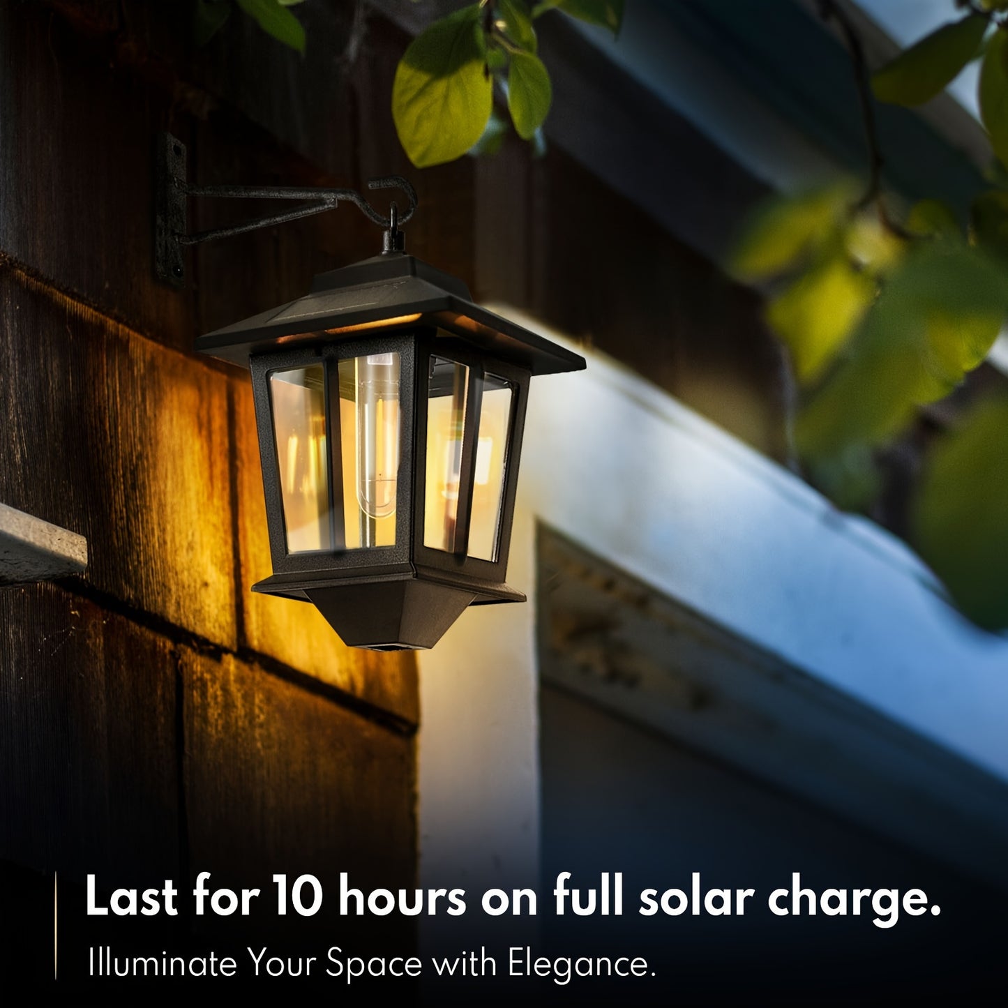 Aluminum Outdoor Hanging Solar Lights With 4 Solar Panels, Hanging Solar Lantern With Hooks, Anti-Rust Waterproof Solar Wall Lanterns, Dusk To Dawn Led Outdoor Solar Lanterns, 3000K Warm White