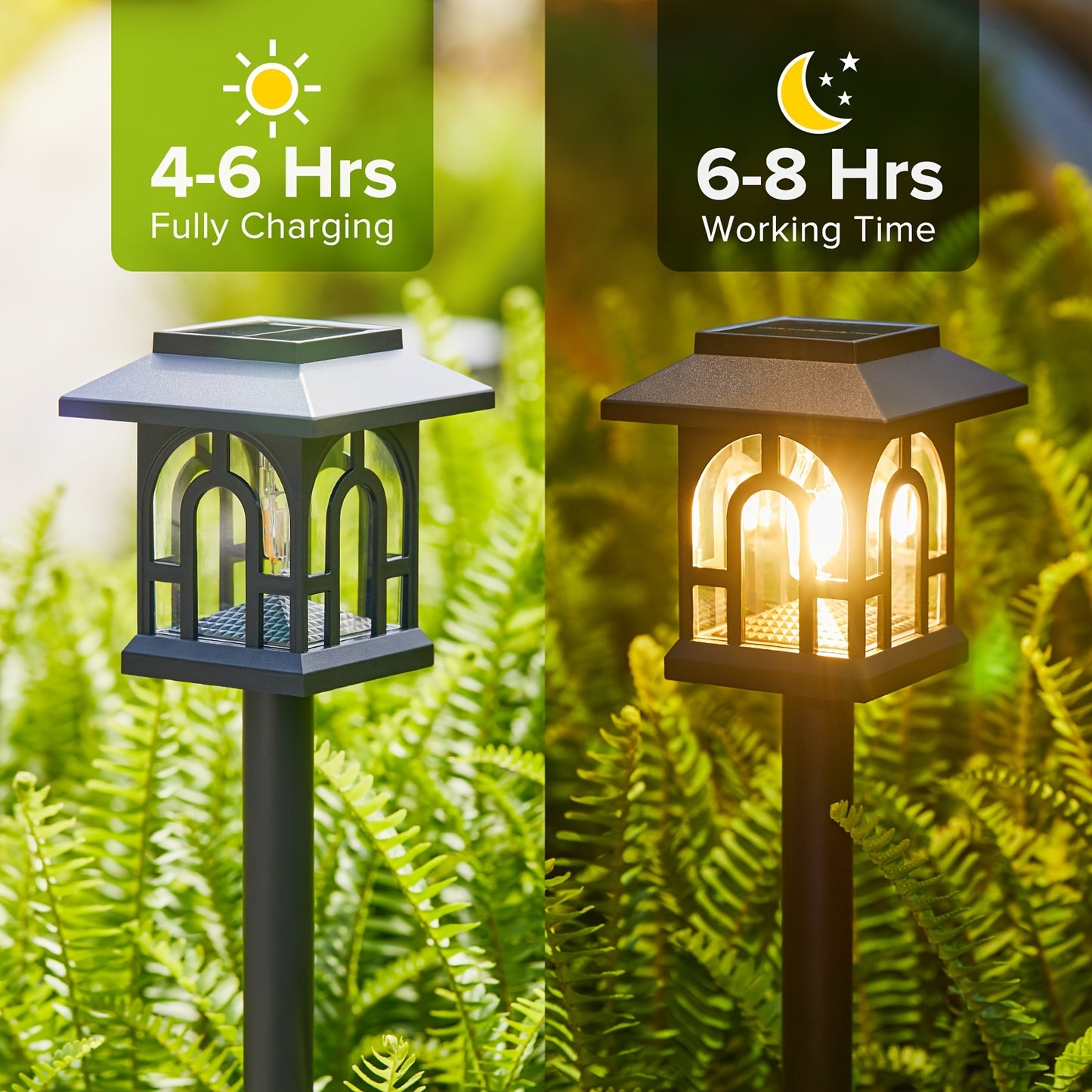 10Pack Solar Outdoor Lights, LED Solar Lights Outdoor, Solar Walkway Lights Maintain 10 Hours Of Lighting For Your Garden, Landscape, Path, Yard, Patio, Driveway