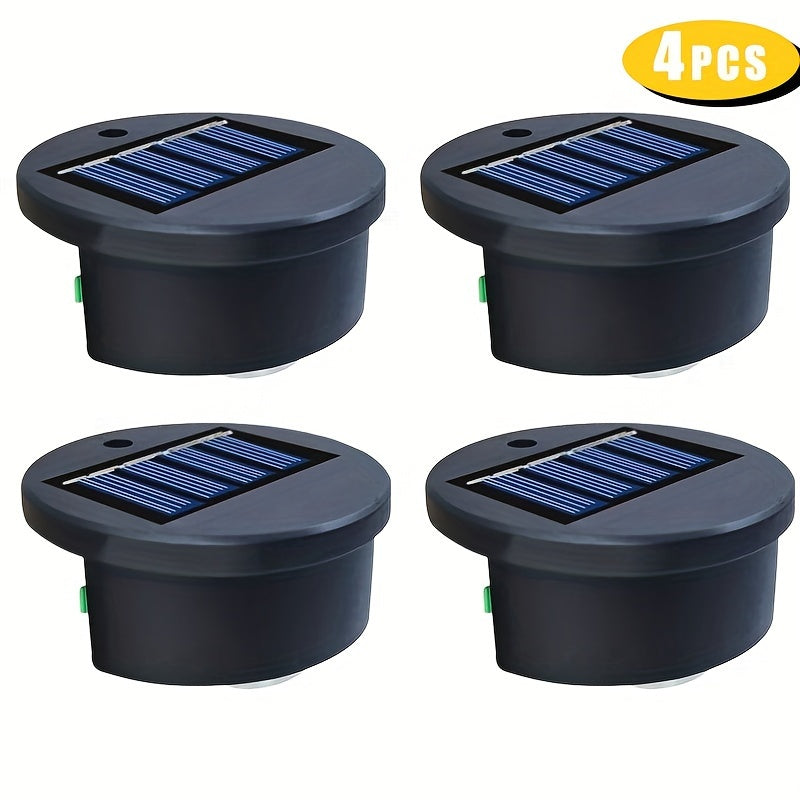 4/8pcs Solar Outdoor Step Lights, Upgraded Outdoor Garden Lights, Step Courtyard Terrace Handrails, Fence Lights, Light Controlled Automatic Switch, White Warm Light, Suitable For Various Outdoor Environments