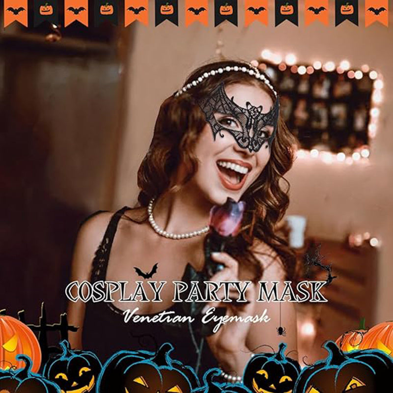 Halloween Lace Masks Black Masquerade Ball Venetian Eyemask Cosplay Costume Jewelry For Women