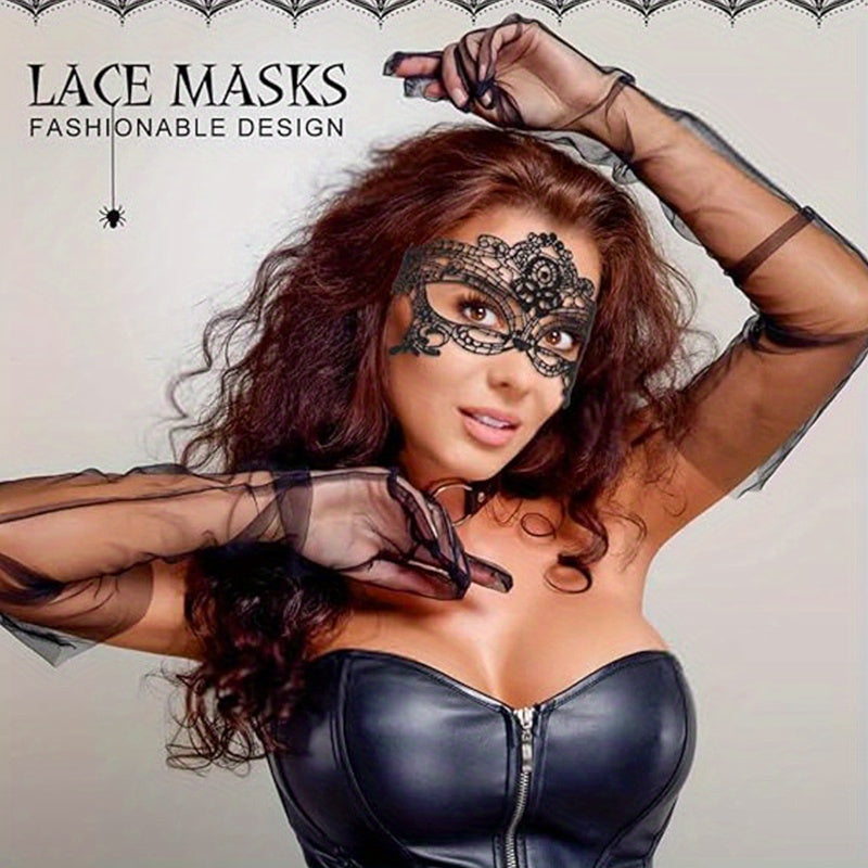 Halloween Lace Masks Black Masquerade Ball Venetian Eyemask Cosplay Costume Jewelry For Women