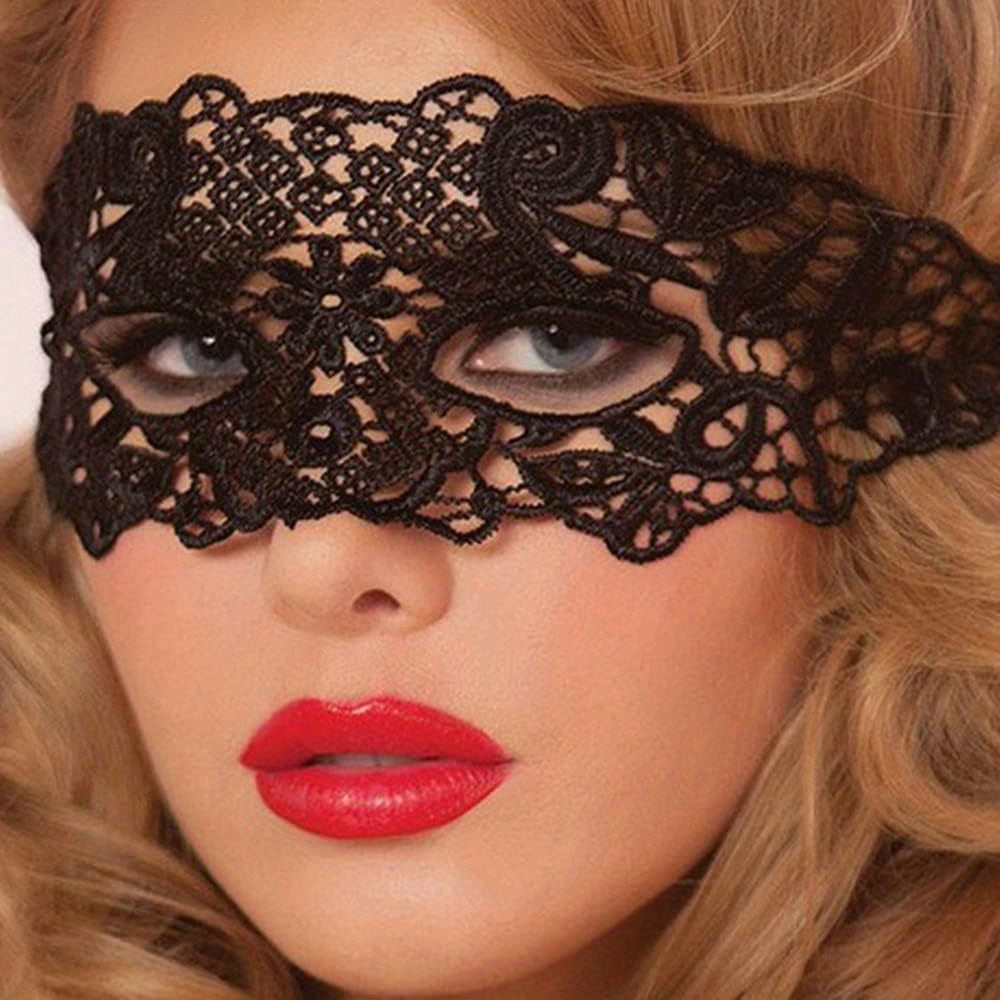 4-Pack Fabric Lace Eye Masks for Women - Elegant Masquerade Halloween Christmas Party Cosplay Accessories