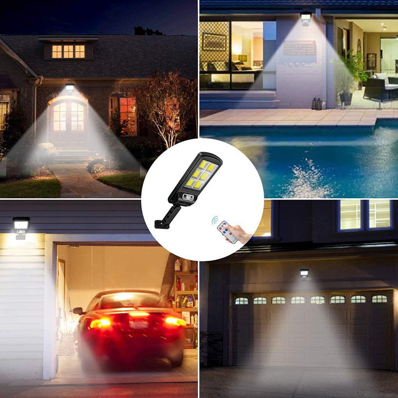 2 PCS Solar Wall Lights Outdoor Waterproof, 240 LED Solar Street Lights Outdoor Motion Sensor with Remote Control, 3 Modes Solar Lights for Outside Yard, Garden, Path & Parking Lot