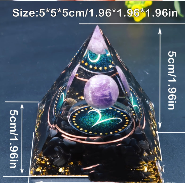 Natural Crystal Pyramid Of Energy Decoration