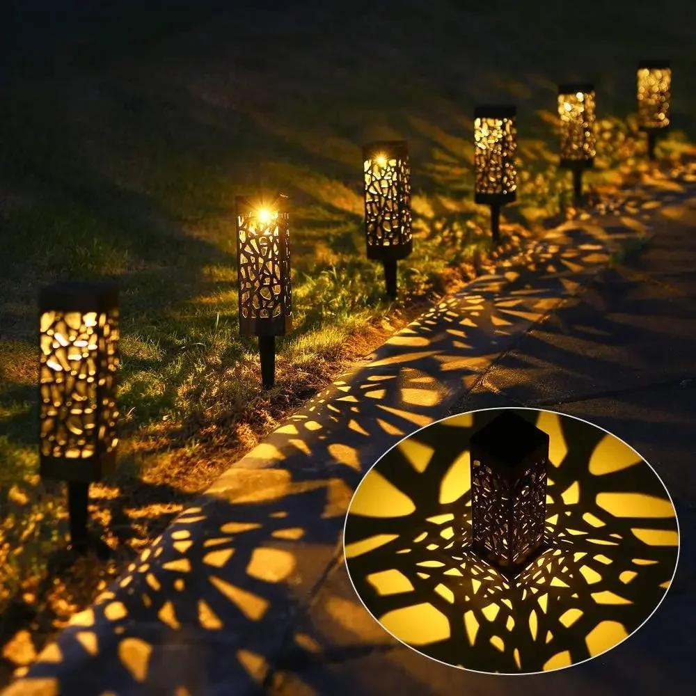 12pcs 6pcs Led Solar Pathway Lights Waterproof Outdoor Solar Lamp Garden Light For Garden/Landscape/Yard/Patio/Walkway Lighting