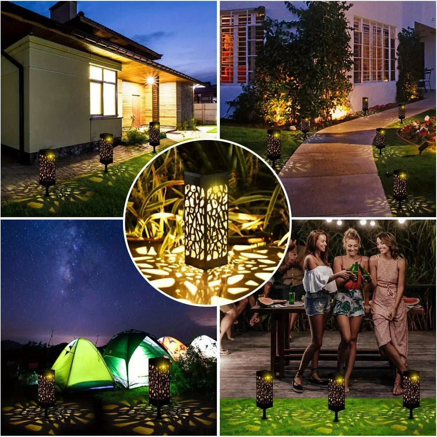 12pcs 6pcs Led Solar Pathway Lights Waterproof Outdoor Solar Lamp Garden Light For Garden/Landscape/Yard/Patio/Walkway Lighting