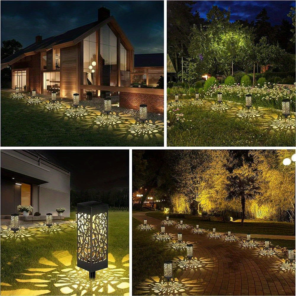 12pcs 6pcs Led Solar Pathway Lights Waterproof Outdoor Solar Lamp Garden Light For Garden/Landscape/Yard/Patio/Walkway Lighting