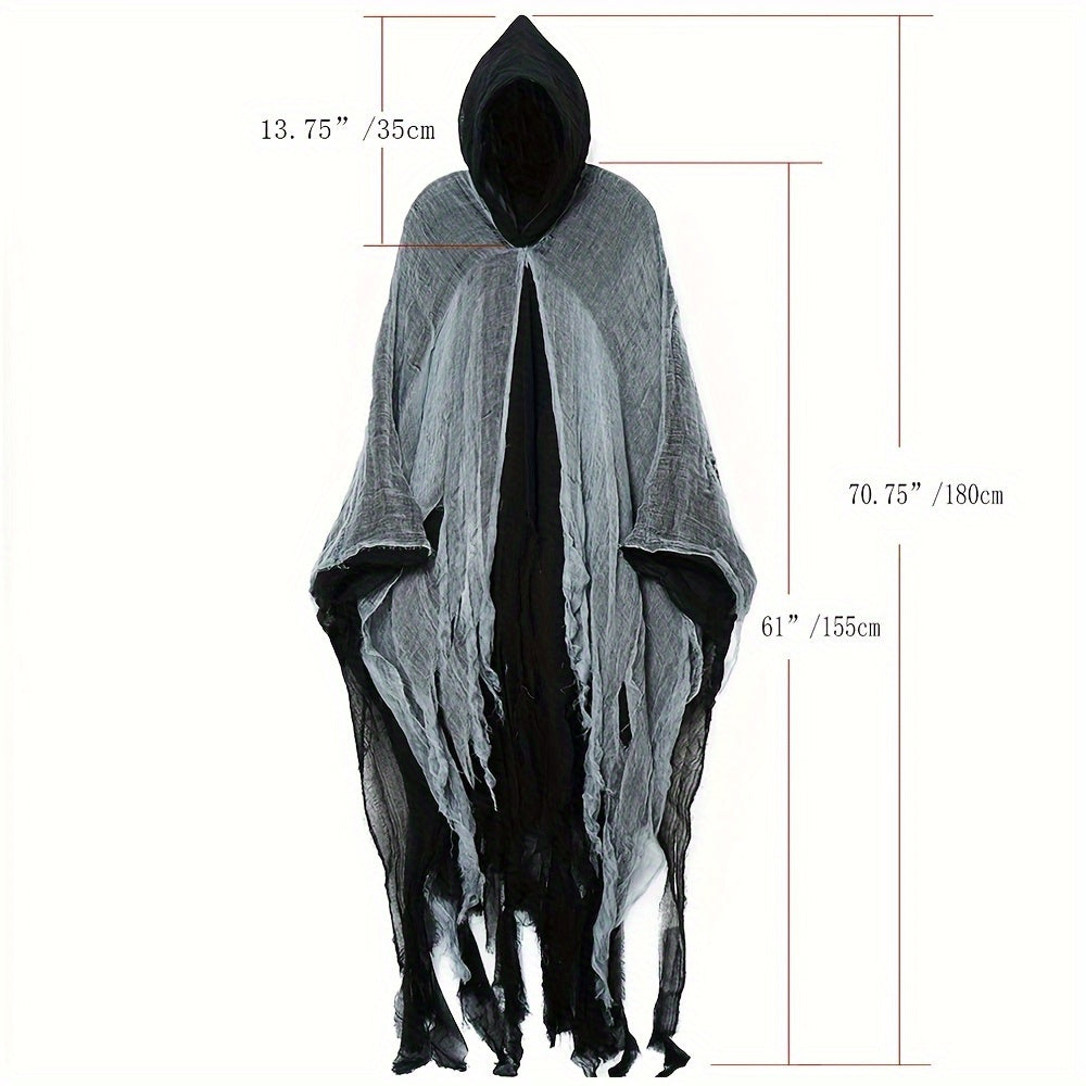 1pc Halloween Cloak, Skeleton Clothes, Mask, Ghost House, Chamber Of Secrets, Dressing Up Zombies, Costume Props Halloween