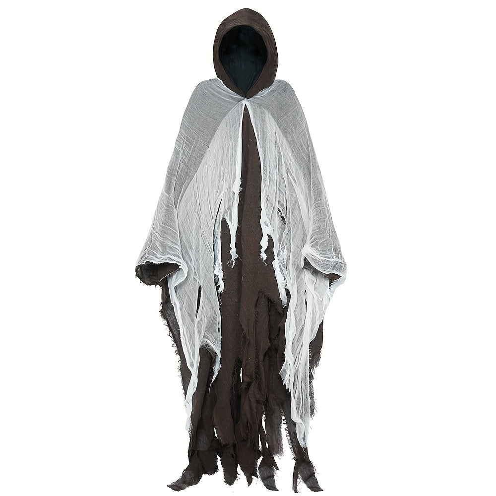 1pc Halloween Cloak, Skeleton Clothes, Mask, Ghost House, Chamber Of Secrets, Dressing Up Zombies, Costume Props Halloween