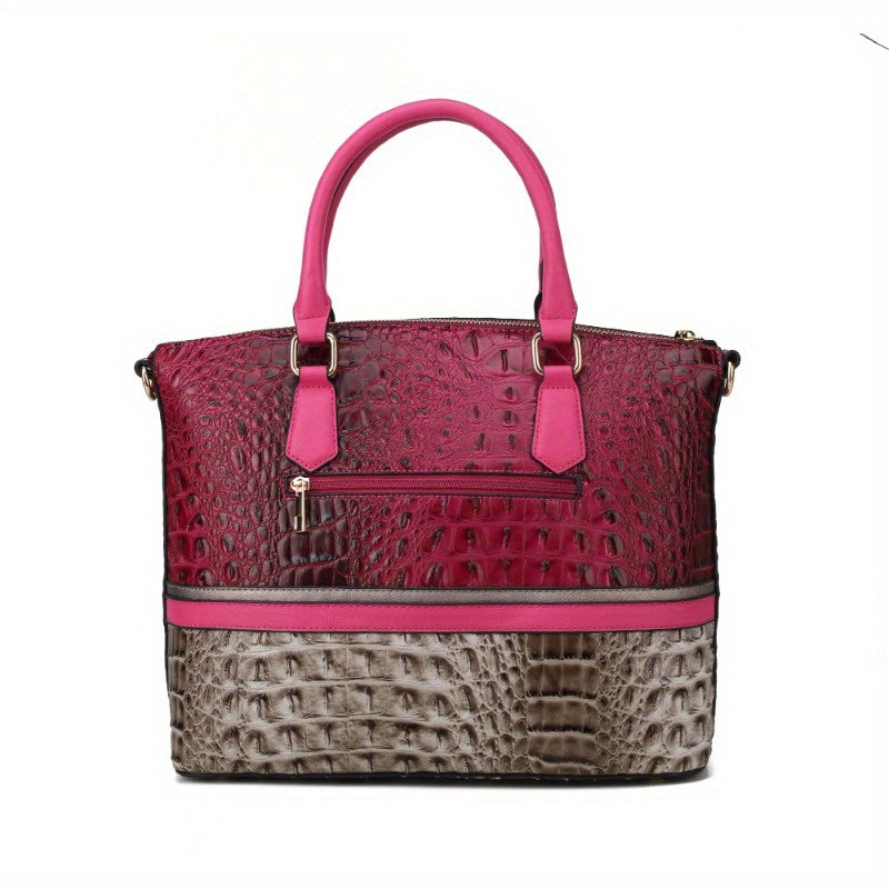 MKF Collection Autumn Crocodile Skin Tote Handbag with Wallet by Mia k