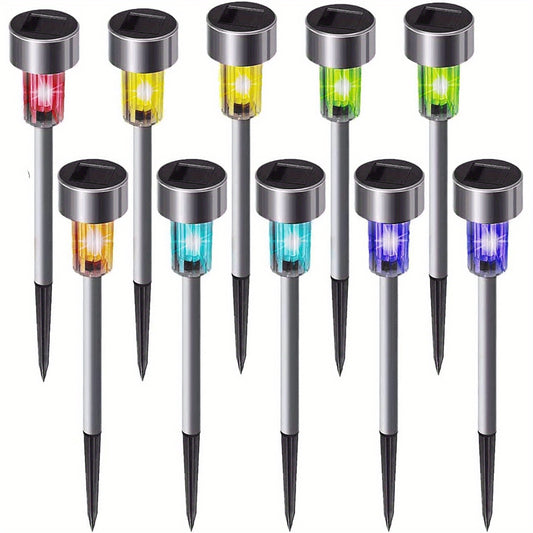 10/ 20 Pack Solar Lights Outdoor Waterproof, Stainless Steel LED Landscape Lighting Outdoor Solar Lights for Outside Solar Garden Lights for Pathway, Walkway, Patio, Yard, Lawn