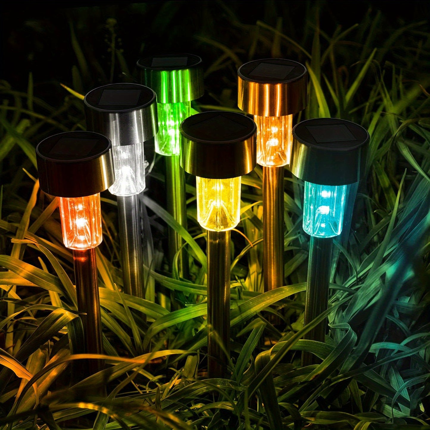 10/ 20 Pack Solar Lights Outdoor Waterproof, Stainless Steel LED Landscape Lighting Outdoor Solar Lights for Outside Solar Garden Lights for Pathway, Walkway, Patio, Yard, Lawn