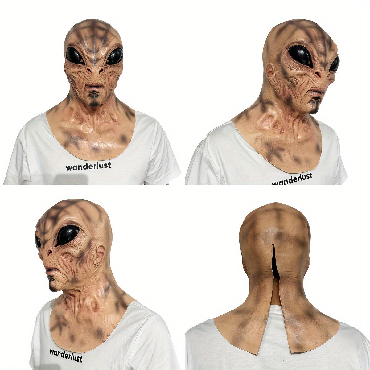 1pc Men's Halloween COS Alien Headgear, Short Video Shooting Mask Props, COS Halloween Alien Mask