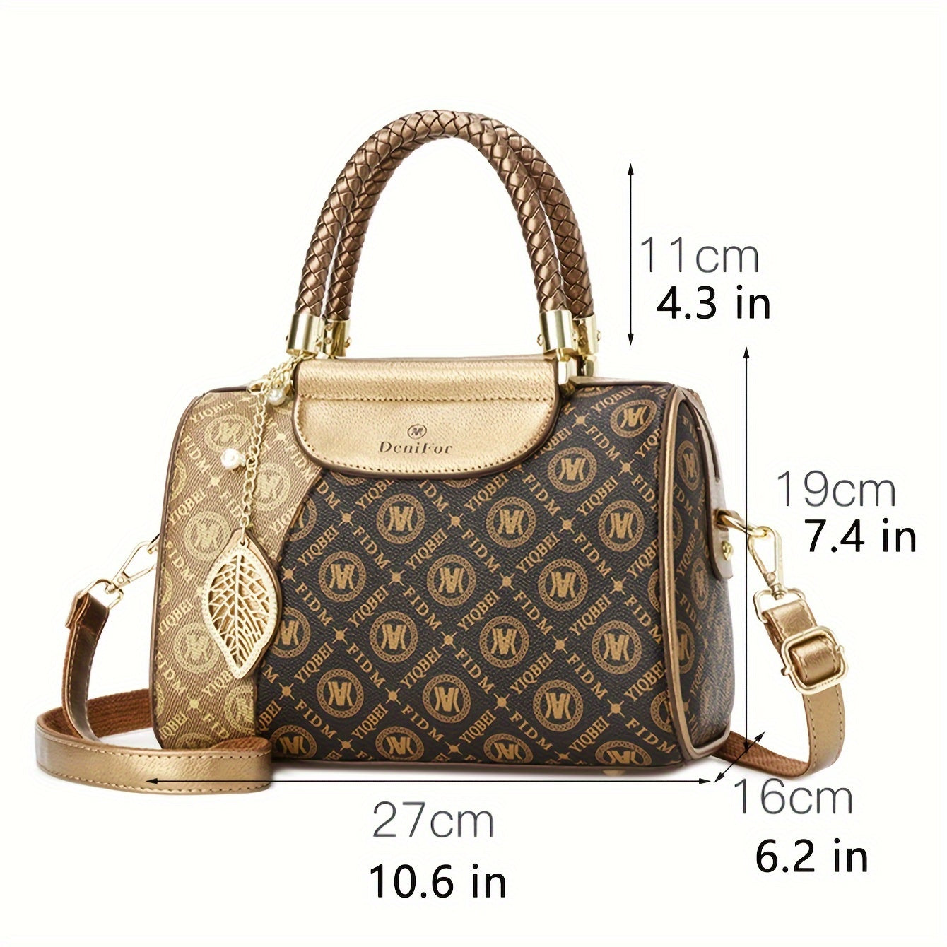 Luxury Top Handle Boston Bag, Classic Crossbody Bag, Women's Fashion Handbag, Shoulder Bag & Purse