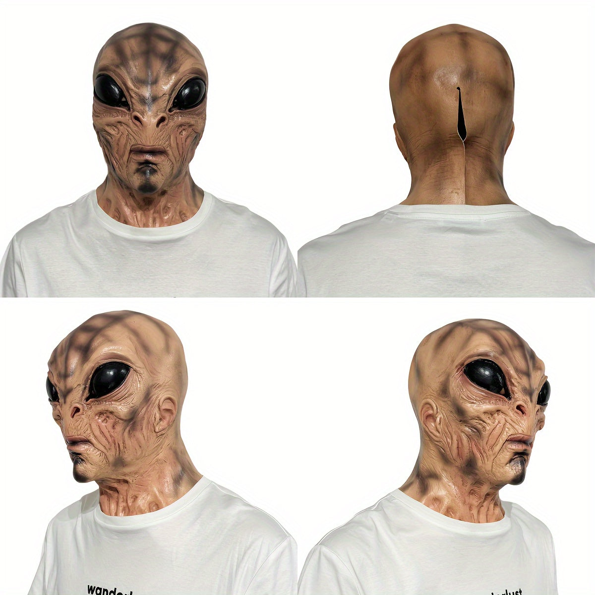 1pc Men's Halloween COS Alien Headgear, Short Video Shooting Mask Props, COS Halloween Alien Mask