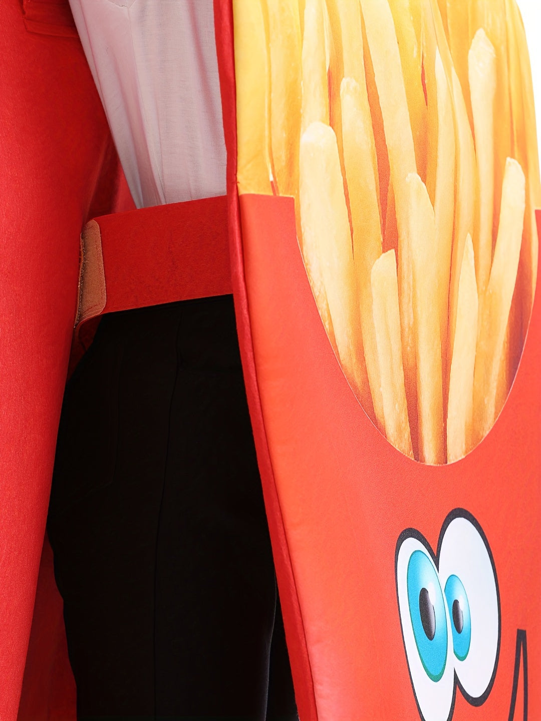 Kids' Halloween French Fries Costume - Cozy Polyester, Perfect For Parties & Photo Props, Ages 4-8