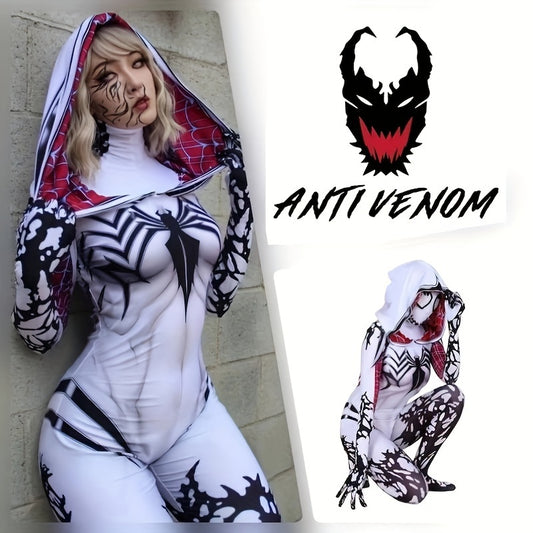 Marvel Spider-Woman Gwen Stacy Anti-Venom Gwen Holiday Party Halloween Cosplay Costume With Removable Mask