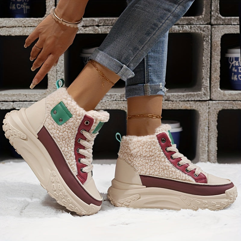 Winter/Fall New Plus Velvet Thickened Cotton Shoes Women's Snow Boots