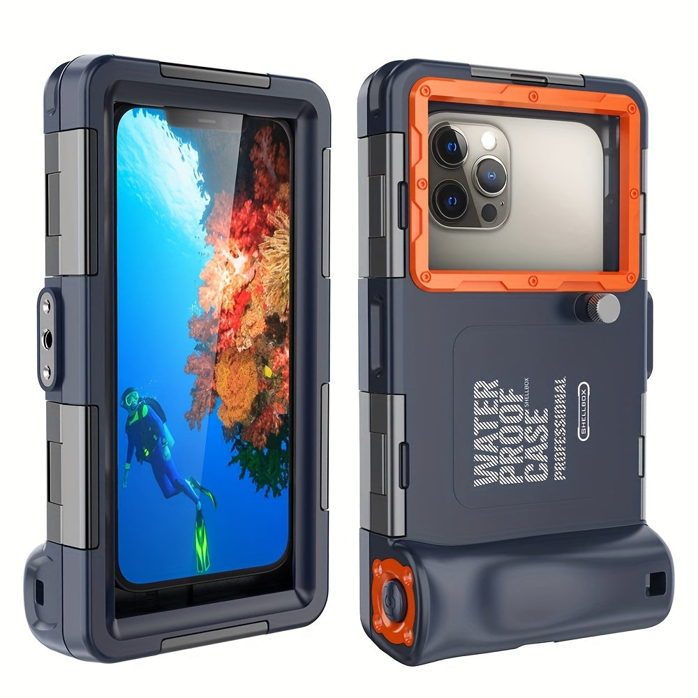 1pc Phone Case With 15m Diving Waterproof Universal Diving Underwater Case Photo Video For iPhone 14/13/12/11 Pro Max Xr/X/Xs Case For Samsung Galaxy S22/S21/S20/S10 Ultra Plus, 50ft Waterproof Swimming Snorkeling Protective