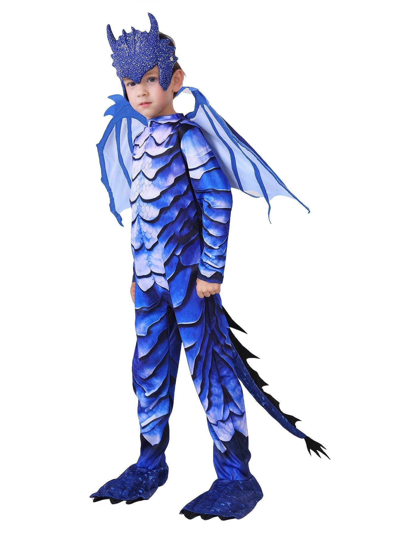 Boys Dragon Clothes, Dragon Wings And Mask For Halloween Parties