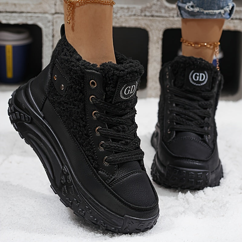 Winter/Fall New Plus Velvet Thickened Cotton Shoes Women's Snow Boots