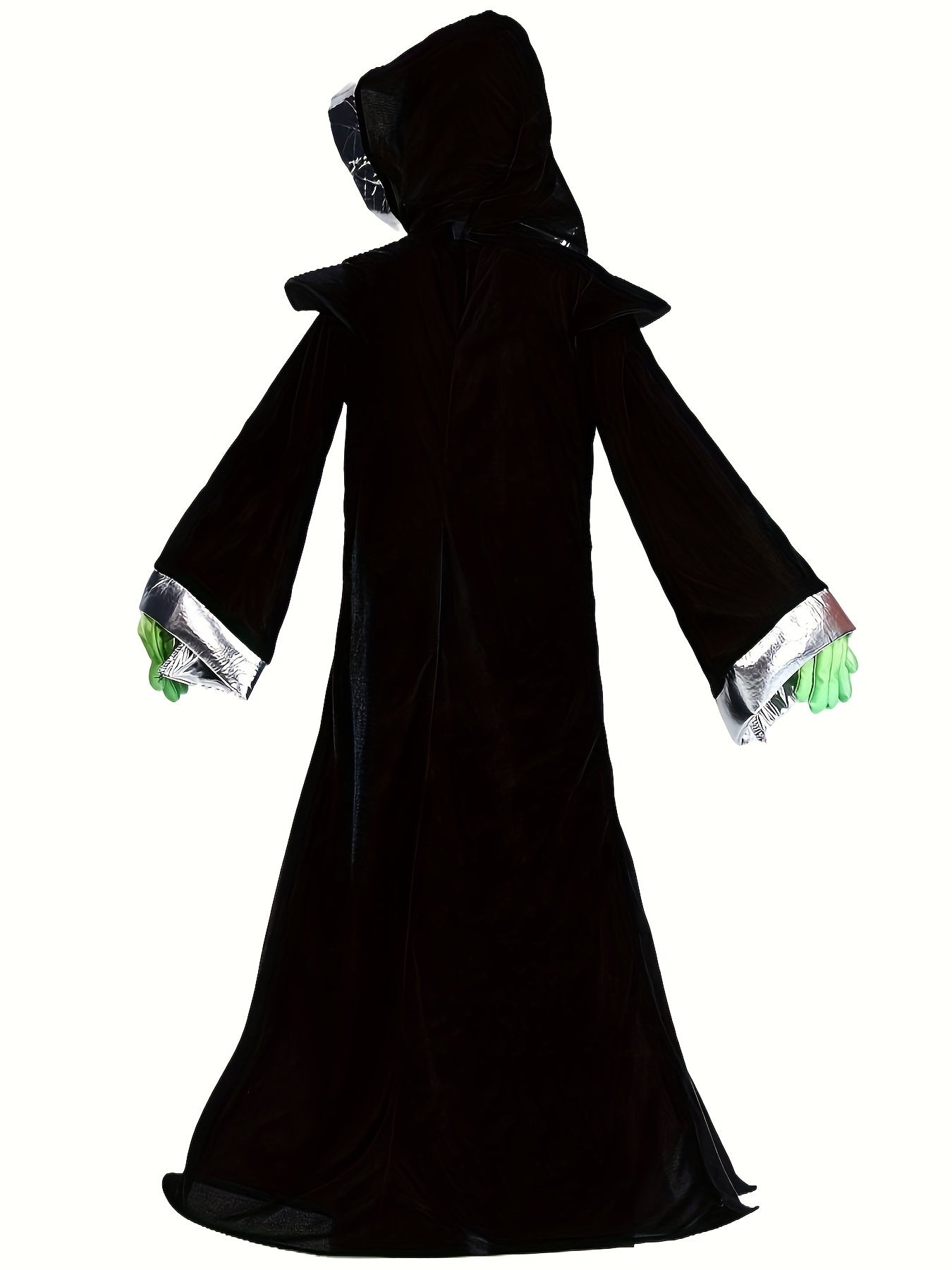 Boys Alien Clothing, Black Hooded Cloak & Mask & Gloves Set, Boys Halloween Party Clothes