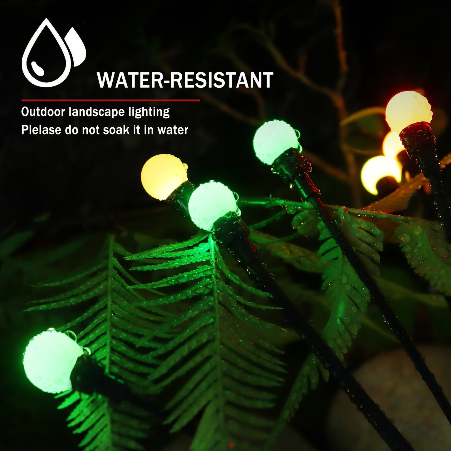 6-Pack 10-LED Solar Garden Lights, Solar Swaying Light Outdoor Firefly Lights Waterproof For Yard Lawns Landscape Patio Pathway Flower