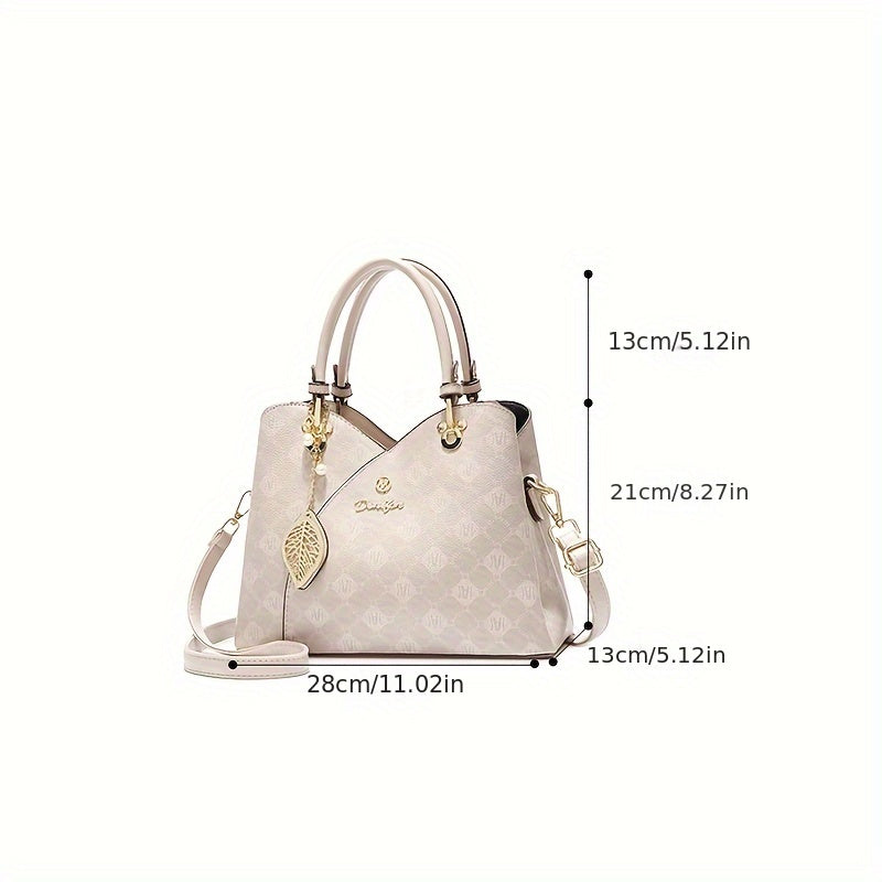 Elegant Ladies Handbag, Fashionable Tote Bag With Shoulder Strap, Luxury Retro Crossbody Purse