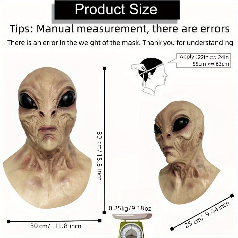 1pc Men's Halloween COS Alien Headgear, Short Video Shooting Mask Props, COS Halloween Alien Mask