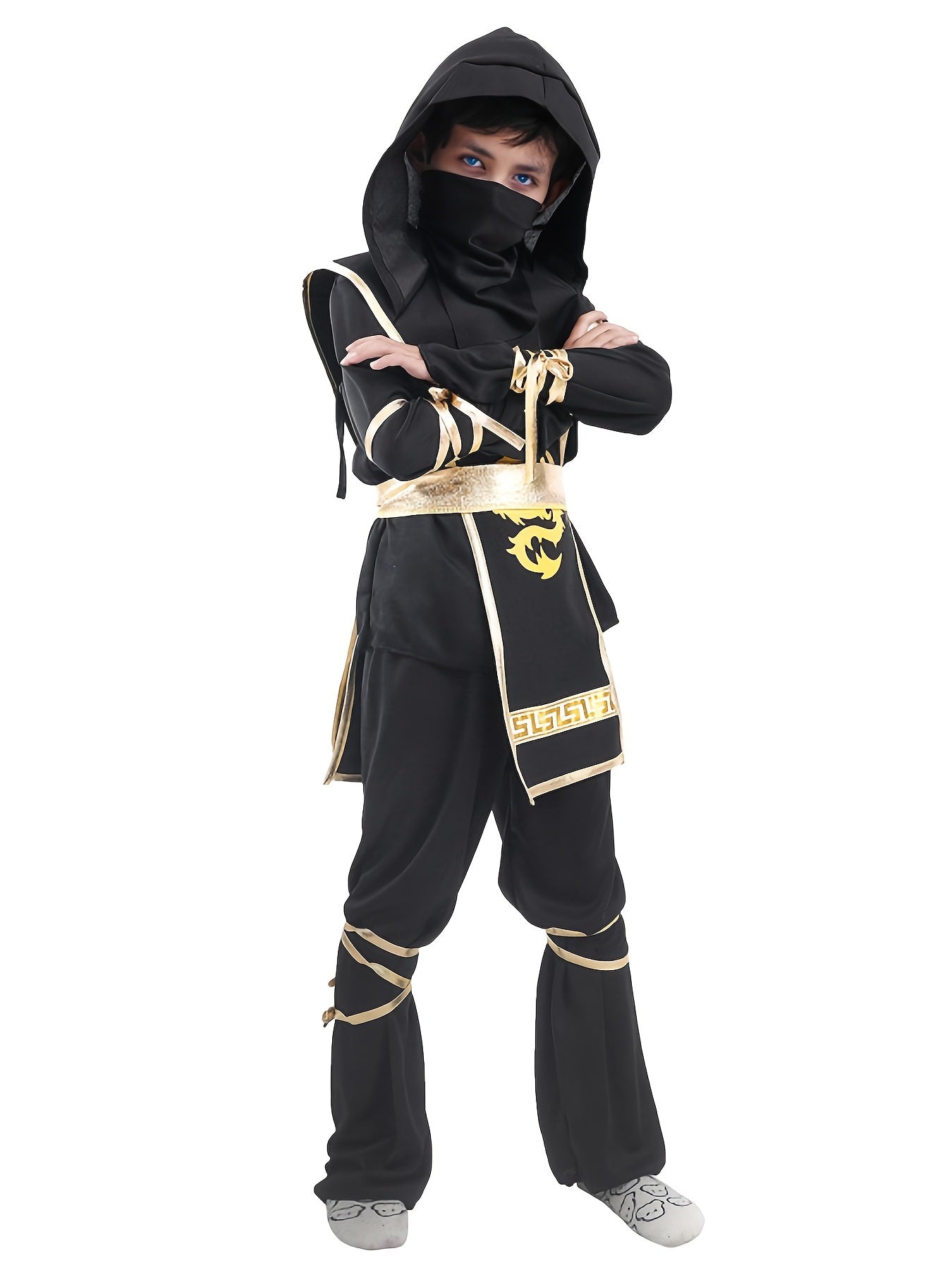 Carnival Kids Dragon Samurai Costume Cosplay Warrior For Children Boys, Girls Halloween Dress Up