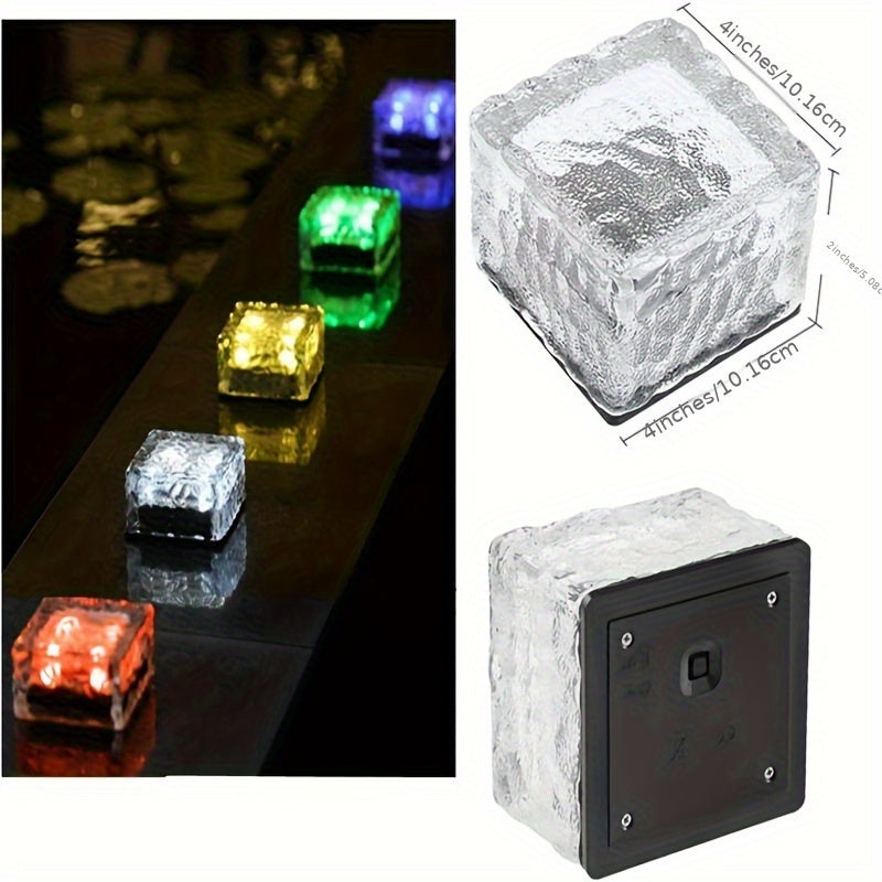 Outdoor Solar Lights for Charming Yard Glow/ set of 6 Ice Brick Light