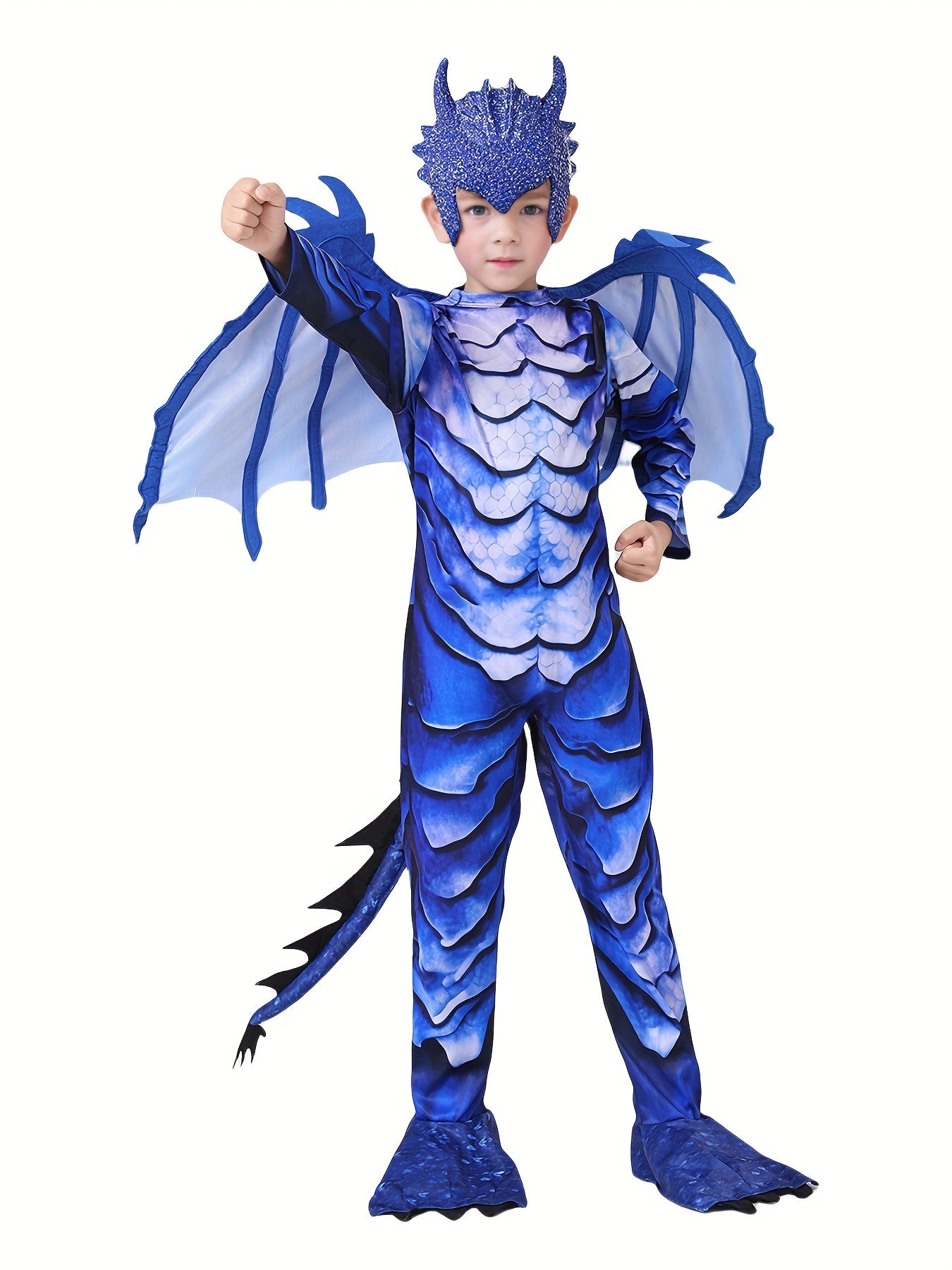 Boys Dragon Clothes, Dragon Wings And Mask For Halloween Parties