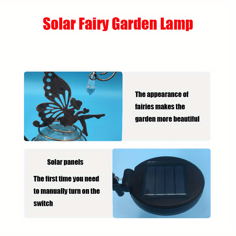 1pc Solar Moon Fairy Garden Lamp - Outdoor Waterproof, Solar Powered LED Pathway Lights For Walkway, Yard, Lawn, Patio or Courtyard Decoration