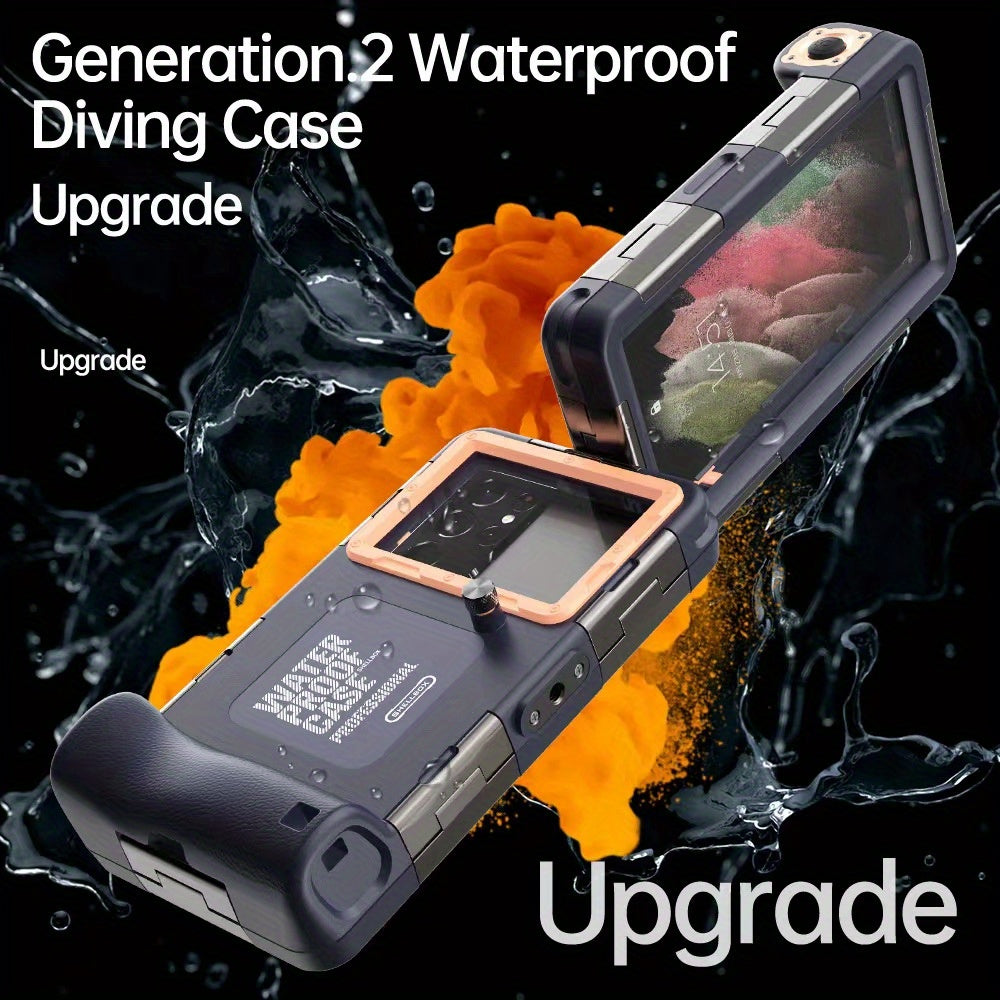 1pc Phone Case With 15m Diving Waterproof Universal Diving Underwater Case Photo Video For iPhone 14/13/12/11 Pro Max Xr/X/Xs Case For Samsung Galaxy S22/S21/S20/S10 Ultra Plus, 50ft Waterproof Swimming Snorkeling Protective