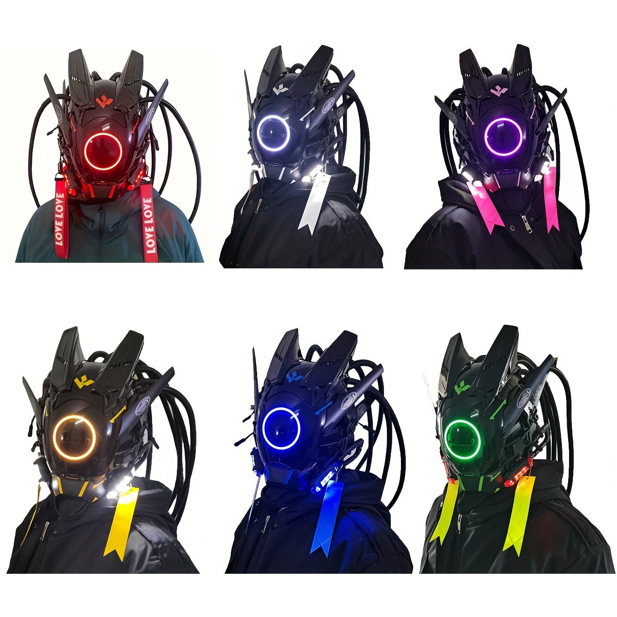 Punk Mask Cosplay For Men, Cosplay Halloween Mask Fit Party Music Festival Accessories