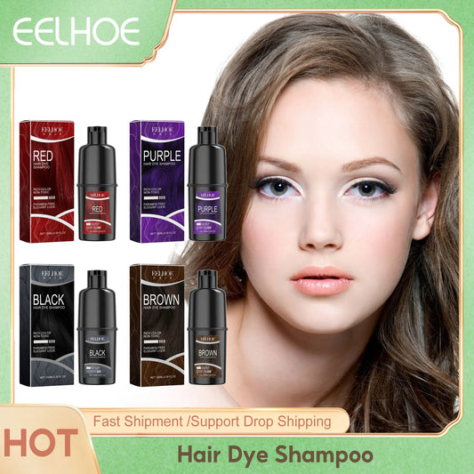 EELHOE Hair Dye Shampoo for Women Nourishing Repair Damage Hair Smoothing Shiny Hair Treatment Long Lasting Color Shampoo 100ml