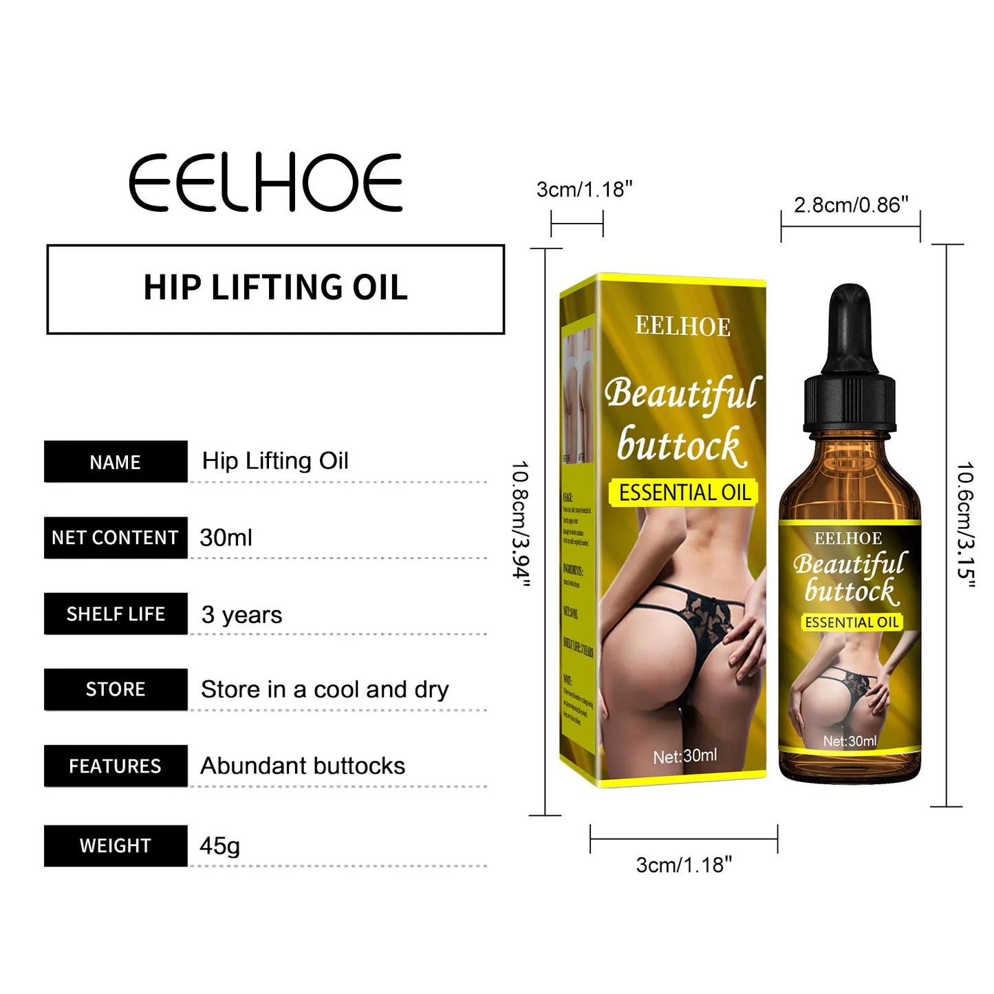 Buttock Enlargement Essential Oil Firm Tighten Augmentation Butt Plump Growth Massage Product Shaping Body Care Hip Lifting Oil