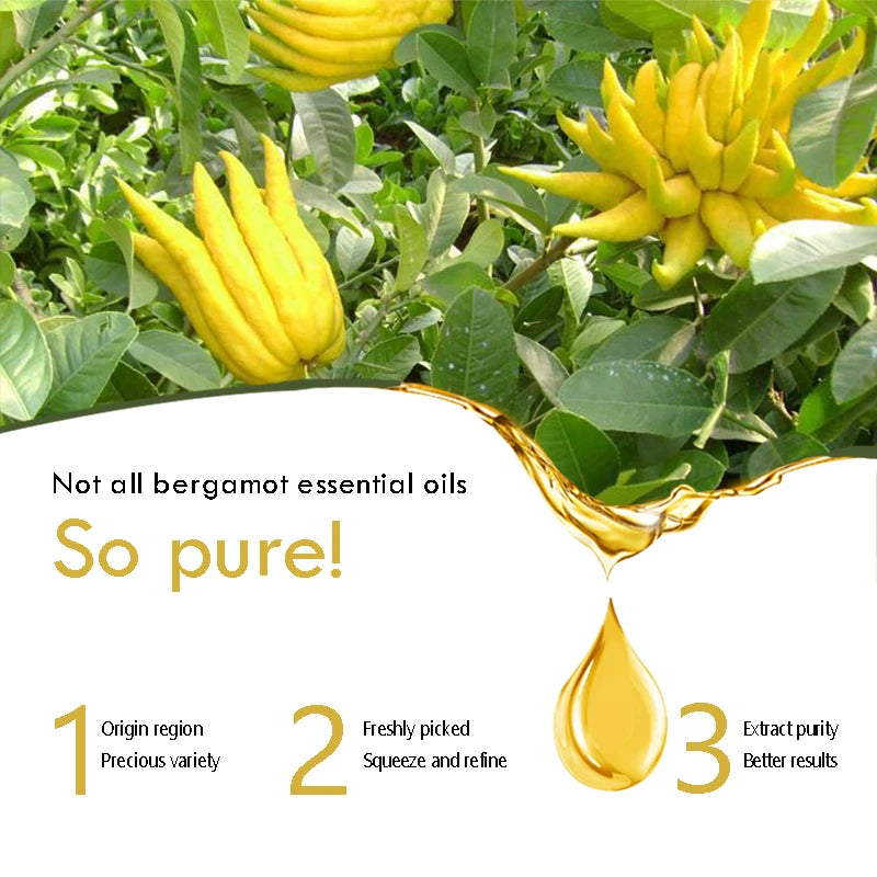 Bergamot Essential Oil  For Diffuser, Humidifier, Massage, Aromatherapy, Skin & Hair Care