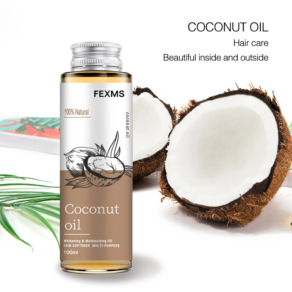 Coconut Oil - Relaxing Massage Oil, Liquid Carrier Oil for Diluting Essential Oils - Skin, Lip, Body & Hair Oil Moisturizer