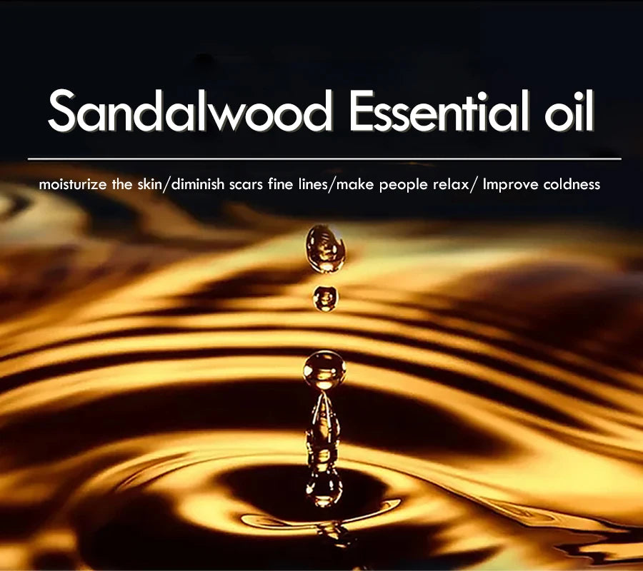 100% Pure Organic Therapeutic Grade Sandalwood Oil for Diffuser, Sleep, Perfume, Massage, Skin Care, Aromatherapy, Bath - 10ML