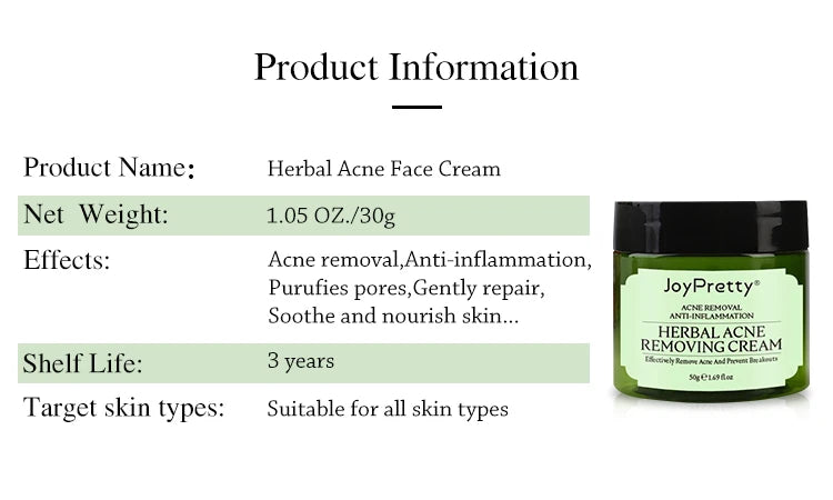 Acne Treatment Face Cream Pimple Marks Removal Oil Control Pore Pockmark Smoothing Facial Creams Skin Care Products JoyPretty