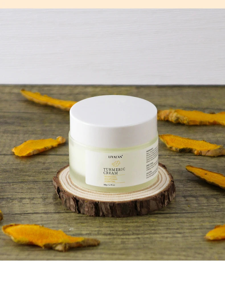 Turmeric Face Cream Lighten Dark Spots Blemished Skin Brighten Antioxidant Hydrated Repair Smooth Skin Facial Skin Care Lotion