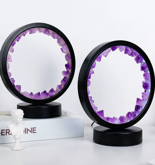 USB Amethyst Tooth Flower Night Light Plug-in Bedside DIY