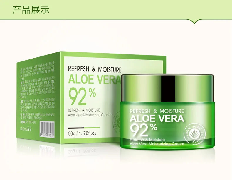 BIOAQUA Aloe Vera Facial Care Sets Moisturizing Face Cream Aloe Vera Firming Eye Cream Eyes Gel Skin Care Products