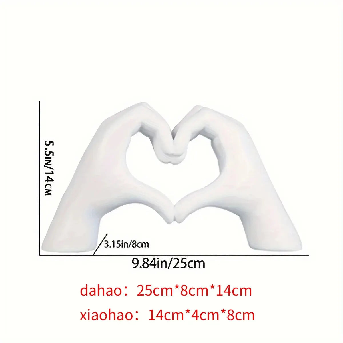 1pc Gesture Decoration, Heart Finger Statue Modern Art Sculpture Personalized Home Decor