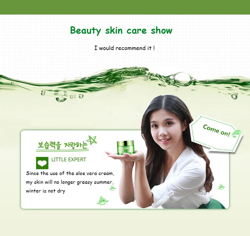 BIOAQUA Aloe Vera Facial Care Sets Moisturizing Face Cream Aloe Vera Firming Eye Cream Eyes Gel Skin Care Products