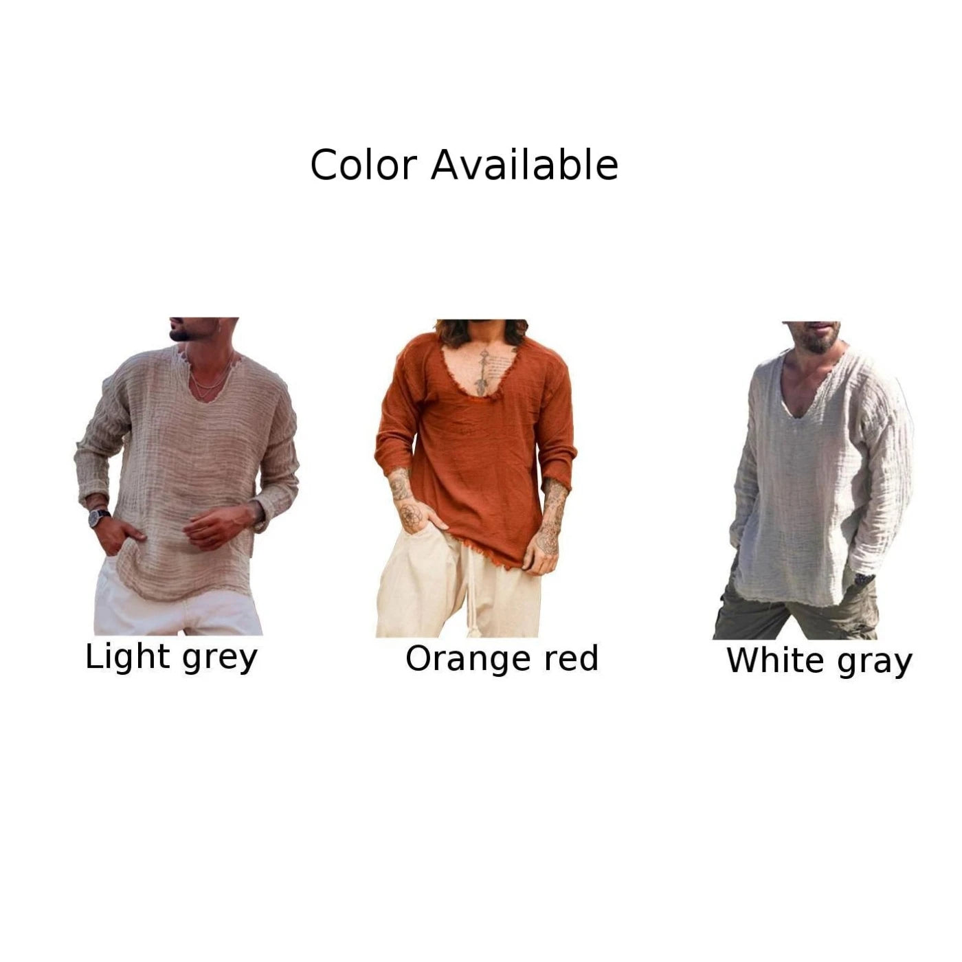 T-Shirt Mens Shirt Blouse Top Classic Daily Linen Blend Long Sleeve Male Muscle   Outdoor Solid Tee V-Neck