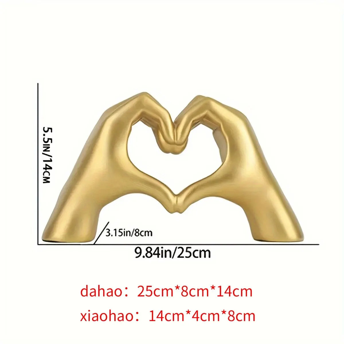 1pc Gesture Decoration, Heart Finger Statue Modern Art Sculpture Personalized Home Decor